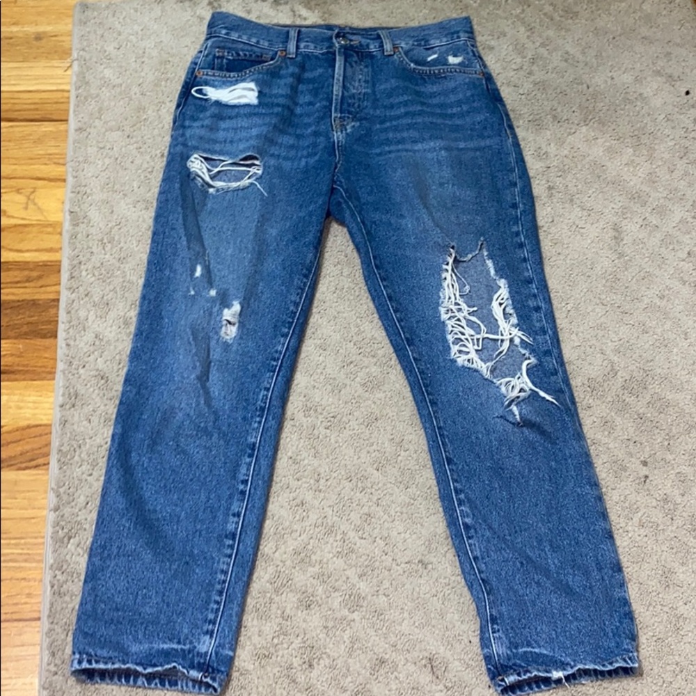 Ripped mom jeans